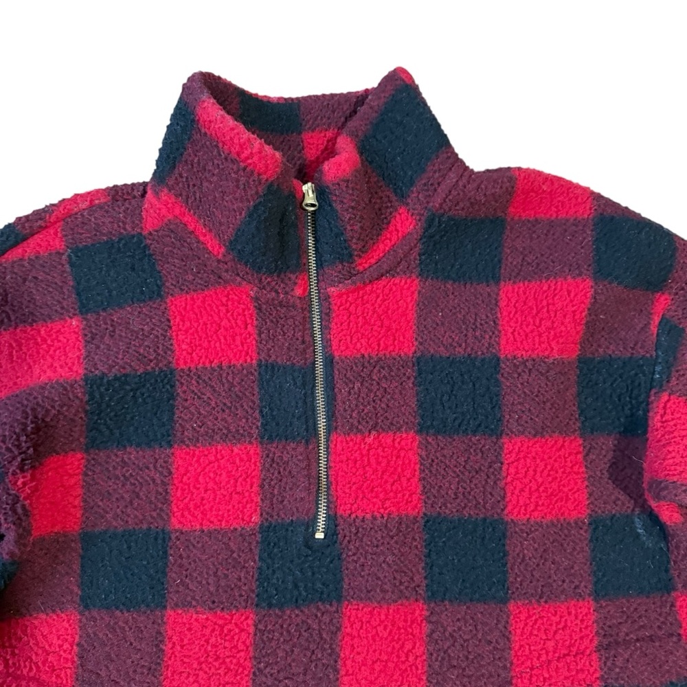 Old Navy Women’s Pull Over fleece Buffalo Plaid‎ size L - Picture 3 of 6